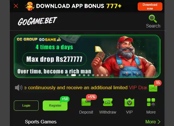 GoGame Bet Download – Fast And Trusted Android Gaming App 2026 2 image 2026 07 14T153108.634